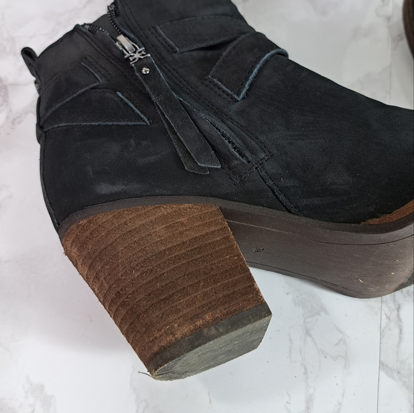Sam Edelman Merton Black Suede Leather Zip Ankle Booties Size 7.5 - Picture 7 of 13